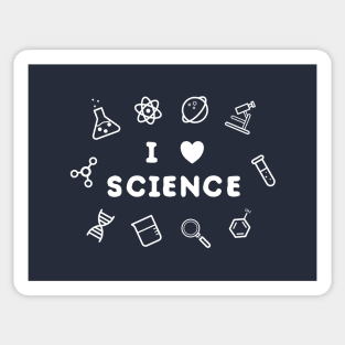 I love/heart science Sticker